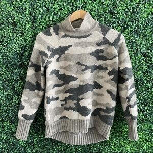 Christian Siriano New York Camo cowlneck sweater small